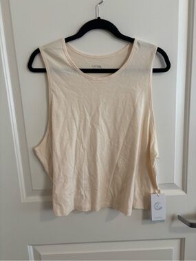 Calme Johnny Was Scoop Neck Tank Top, New, 100% Cotton, Style: O16122-4